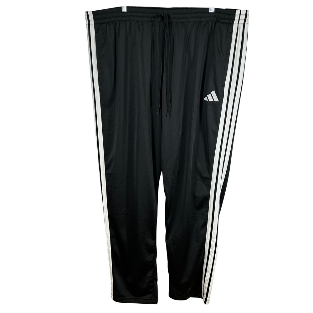 Adidas Mens Essentials 3-Stripes Sports Track Pants Black Size 3XLT New